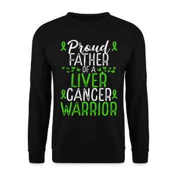 Liver Cancer Awareness Movement Dad Ribbon Father - Unisex Pullover - Schwarz - Vorne - Alina (178cm) & Michal (187cm)