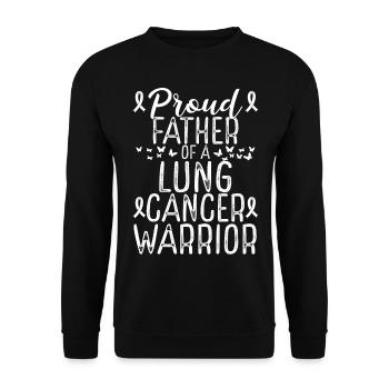 Lung Cancer Awareness Movement Dad Ribbon Father - Unisex Pullover - Schwarz - Vorne - Alina (178cm) & Michal (187cm)