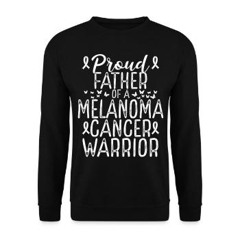 Melanoma Cancer Awareness for Dad Ribbon Father - Unisex Sweatshirt - black - Front - Alina (178cm) & Michal (187cm)