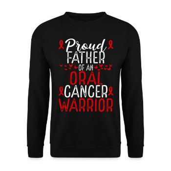 Oral Cancer Awareness Movement Dad Ribbon Father - Unisex Pullover - Schwarz - Vorne - Alina (178cm) & Michal (187cm)
