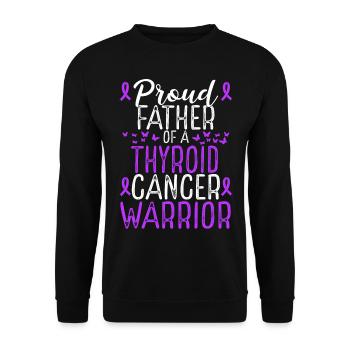Thyroid Cancer Awareness for Dad Ribbon Father - Unisex Sweatshirt - black - Front - Alina (178cm) & Michal (187cm)