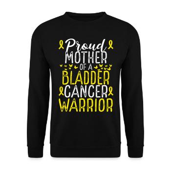 Bladder Cancer Awareness for Mom Ribbon Mother - Unisex Sweatshirt - black - Front - Alina (178cm) & Michal (187cm)