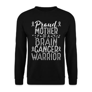 Mouvement de sensibilisation aux tumeurs cérébrales Maman Ruban Mère - Sweat-shirt Unisexe - noir - Devant - Alina (178cm) & Michal (187cm)