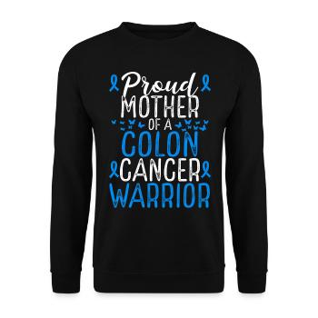 Colon Cancer Awareness Movement Mom Ribbon Mother - Unisex Pullover - Schwarz - Vorne - Alina (178cm) & Michal (187cm)