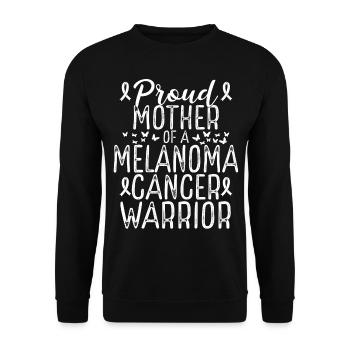Melanoma Cancer Awareness for Mom Ribbon Mother - Unisex Sweatshirt - black - Front - Alina (178cm) & Michal (187cm)