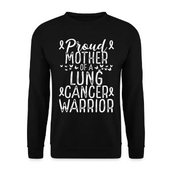 Lung Cancer Awareness Movement Mom Ribbon Mother - Unisex Pullover - Schwarz - Vorne - Alina (178cm) & Michal (187cm)