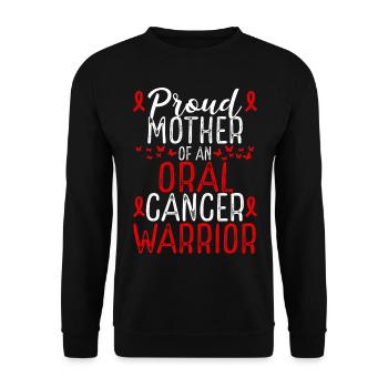 Oral Cancer Awareness Movement Mom Ribbon Mother - Unisex Pullover - Schwarz - Vorne - Alina (178cm) & Michal (187cm)