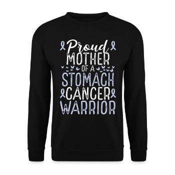 Stomach Cancer Awareness for Mom Ribbon Mother - Unisex Pullover - Schwarz - Vorne - Alina (178cm) & Michal (187cm)