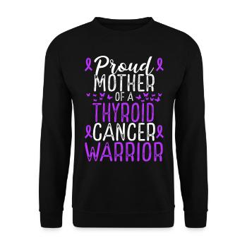 Thyroid Cancer Awareness for Mom Ribbon Mother - Unisex Sweatshirt - black - Front - Alina (178cm) & Michal (187cm)