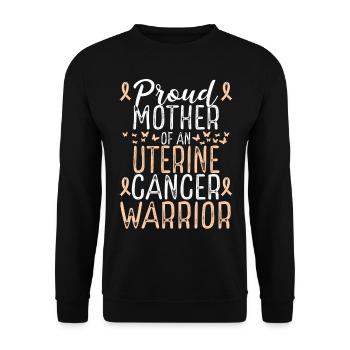 Sensibilisation au cancer de l’utérus pour maman Ribbon Mother - Sweat-shirt Unisexe - noir - Devant - Alina (178cm) & Michal (187cm)