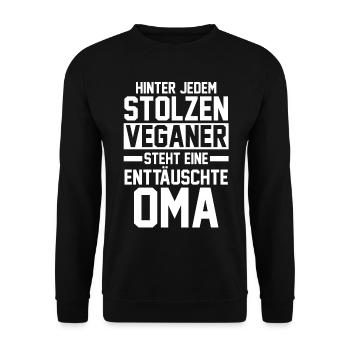 Anti Vegan - Unisex Pullover - Schwarz - Vorne - Alina (178cm) & Michal (187cm)
