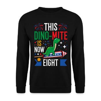 Ce dinomite est maintenant de cinq dinosaures 4 juillet - Sweat-shirt Unisexe - noir - Devant - Alina (178cm) & Michal (187cm)