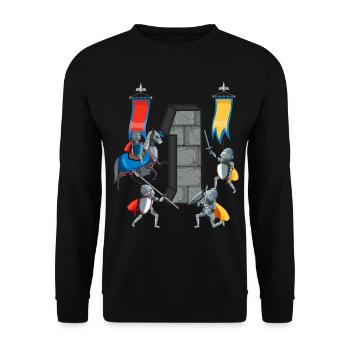 Medieval Knights Medieval History - Unisex Sweatshirt - black - Front - Alina (178cm) & Michal (187cm)