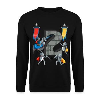 Medieval Knights Medieval History - Unisex Sweatshirt - black - Front - Alina (178cm) & Michal (187cm)