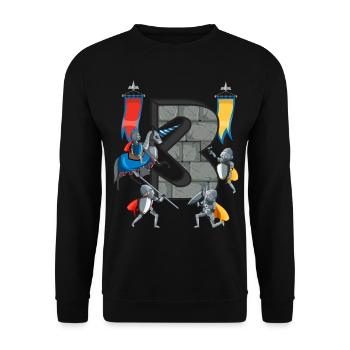 Medieval Knights Medieval History - Unisex Sweatshirt - black - Front - Alina (178cm) & Michal (187cm)