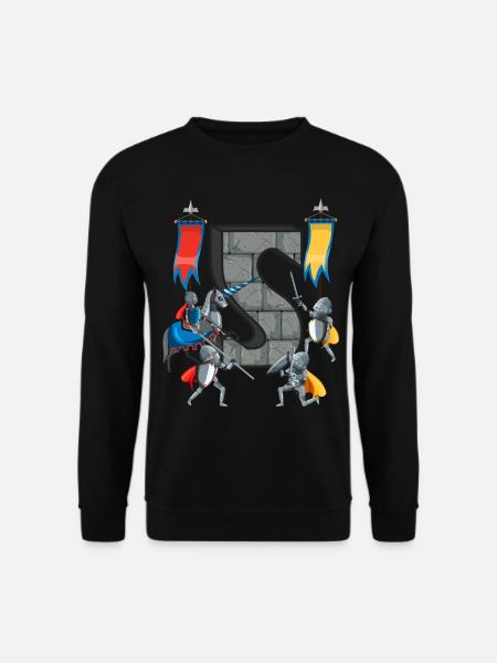 Mittelalterliche Ritter Mittelalter Geschichte - Unisex Pullover - Schwarz