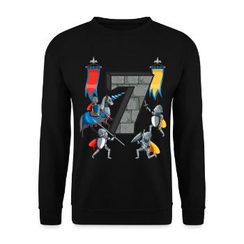 Medieval Knights Medieval History - Unisex Sweatshirt - black - Front - Alina (178cm) & Michal (187cm)
