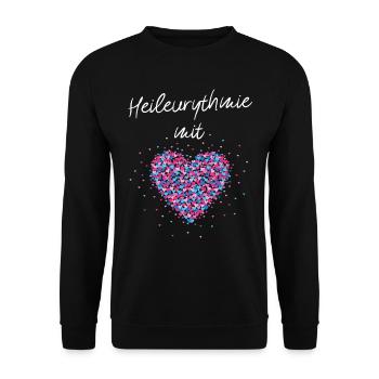 Heileurythmie mit Herz rhytmische Bewegung Sport - Unisex Pullover - Schwarz - Vorne - Alina (178cm) & Michal (187cm)