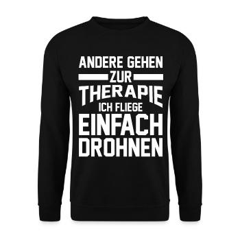 Drohne Pilot Drohnen - Unisex Pullover - Schwarz - Vorne - Alina (178cm) & Michal (187cm)