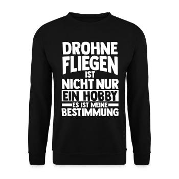 Drohne Pilot Drohnen - Unisex Pullover - Schwarz - Vorne - Alina (178cm) & Michal (187cm)