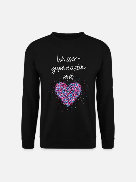 Wassergymnastik mit Herz Schwimmen Gymnastik - Unisex Pullover - Schwarz