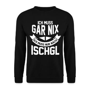 Apres Ski Party Skiurlaub Skifahrer Ischgl - Unisex Pullover - Schwarz - Vorne - Alina (178cm) & Michal (187cm)