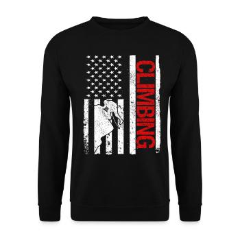 Climbing Mountaineering - Unisex Sweatshirt - black - Front - Alina (178cm) & Michal (187cm)