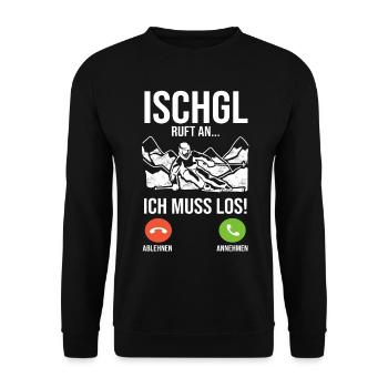 Apres Ski Party Skiurlaub Skifahrer Ischgl - Unisex Pullover - Schwarz - Vorne - Alina (178cm) & Michal (187cm)