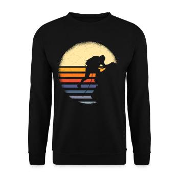 Climbing Mountaineering - Unisex Sweatshirt - black - Front - Alina (178cm) & Michal (187cm)