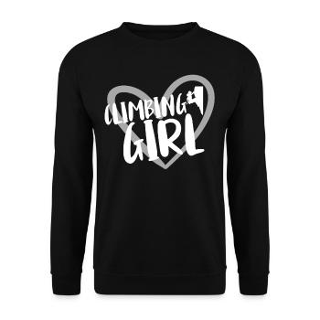 Climbing Mountaineering - Unisex Sweatshirt - black - Front - Alina (178cm) & Michal (187cm)