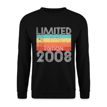 Limited Edition Retro 2008 - Unisex Sweatshirt - black - Front - Alina (178cm) & Michal (187cm)