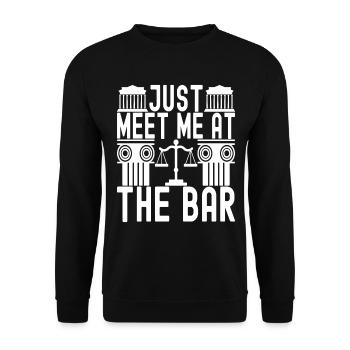 Law Student Judge Public Prosecutor - Unisex Sweatshirt - black - Front - Alina (178cm) & Michal (187cm)
