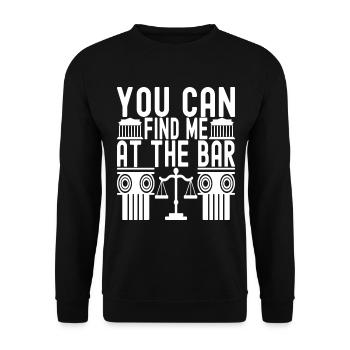 Law Student Judge Public Prosecutor - Unisex Sweatshirt - black - Front - Alina (178cm) & Michal (187cm)