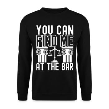 Law Student Judge Public Prosecutor - Unisex Sweatshirt - black - Front - Alina (178cm) & Michal (187cm)