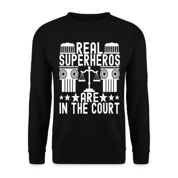 Law Student Judge Public Prosecutor - Unisex Sweatshirt - black - Front - Alina (178cm) & Michal (187cm)