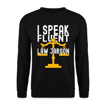 Law Student Judge Public Prosecutor - Unisex Sweatshirt - black - Front - Alina (178cm) & Michal (187cm)