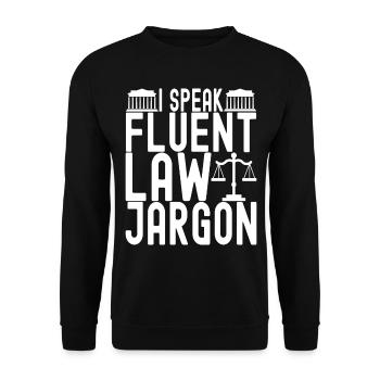 Law Student Judge Public Prosecutor - Unisex Sweatshirt - black - Front - Alina (178cm) & Michal (187cm)