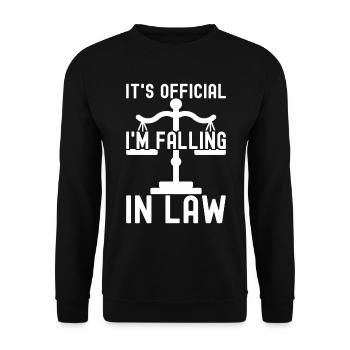 Law Student Judge Public Prosecutor - Unisex Sweatshirt - black - Front - Alina (178cm) & Michal (187cm)