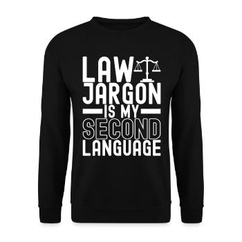 Jura Student Richter Staatsanwalt - Unisex Pullover - Schwarz - Vorne - Alina (178cm) & Michal (187cm)