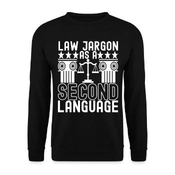 Law Student Judge Public Prosecutor - Unisex Sweatshirt - black - Front - Alina (178cm) & Michal (187cm)