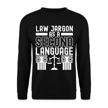 Jura Student Richter Staatsanwalt - Unisex Pullover - Schwarz - Vorne - Alina (178cm) & Michal (187cm)