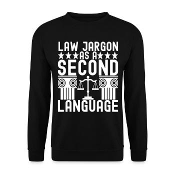 Law Student Judge Prosecutor - Unisex Sweatshirt - black - Front - Alina (178cm) & Michal (187cm)