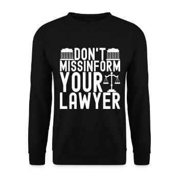 Law Student Judge Public Prosecutor - Unisex Sweatshirt - black - Front - Alina (178cm) & Michal (187cm)