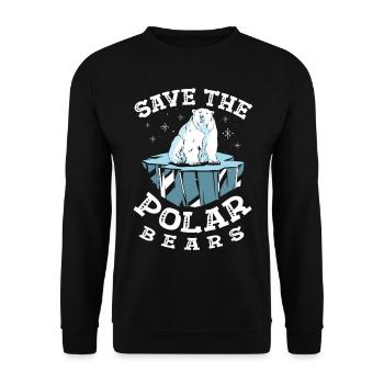 Speichern Sie Die Eisbären Ice Bear Antarktis - Unisex Sweatshirt - black - Front - Alina (178cm) & Michal (187cm)