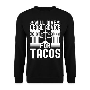 Law Student Judge Prosecutor - Unisex Sweatshirt - black - Front - Alina (178cm) & Michal (187cm)
