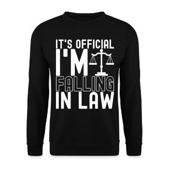 Law Student Judge Public Prosecutor - Unisex Sweatshirt - black - Front - Alina (178cm) & Michal (187cm)