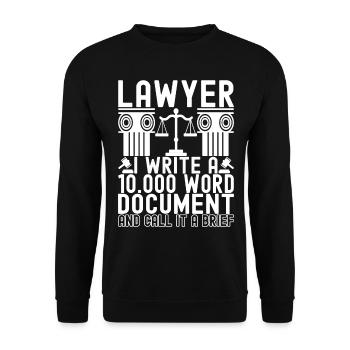 Law Student Judge Prosecutor - Unisex Sweatshirt - black - Front - Alina (178cm) & Michal (187cm)