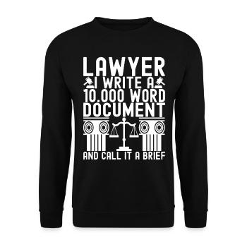Law Student Judge Public Prosecutor - Unisex Sweatshirt - black - Front - Alina (178cm) & Michal (187cm)