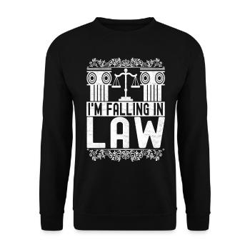 Law Student Judge Public Prosecutor - Unisex Sweatshirt - black - Front - Alina (178cm) & Michal (187cm)