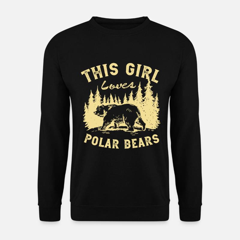 Dieses Mädchen Liebt Eisbären Ice Bear Arctic - Unisex Pullover - Schwarz